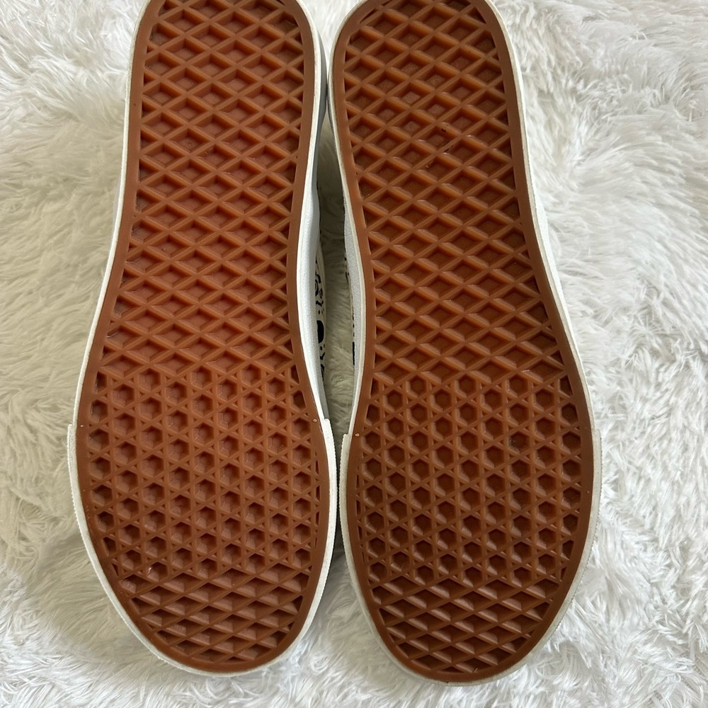 Vans Black Skull and Cream Graphic Slip-Ons - Picture 4 of 5